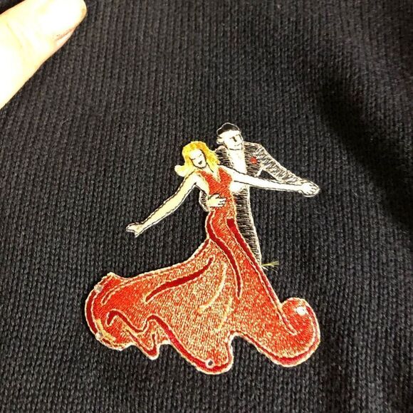 Tia Designs Pompano Beach Florida Dancing Cardigan Size Small (S) - Picture 7 of 12